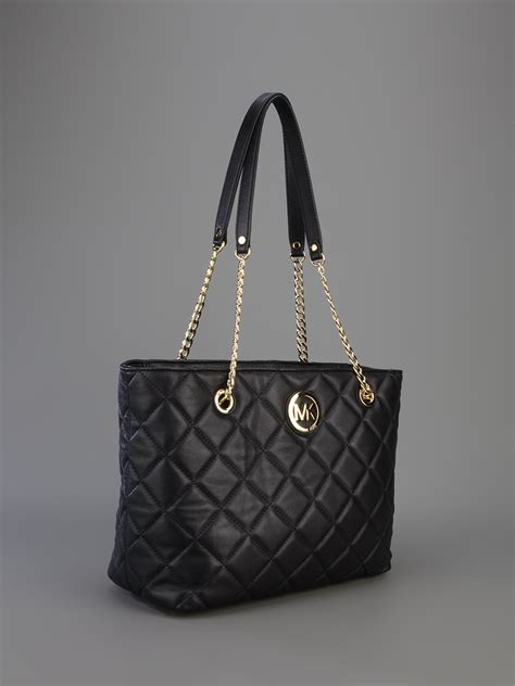 michael kors large fulton quilted tote black